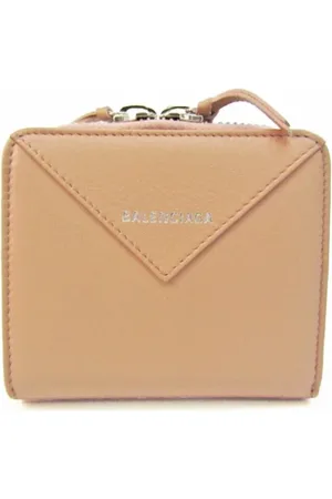 Balenciaga Rose des Sables beige leather 'Papier A4 Zip-Around