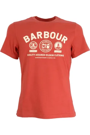 Barbour Top, Dame, Rød, L, Uld, Iron Ore Keelson Tee - Stilfuld T-shirt til modebevidste kvinder