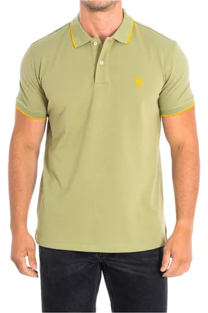 U.S. Polo Assn. Top, Herre, Grøn, M, Bomuld, Polo Bluser