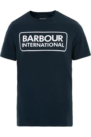 Barbour Top, Herre, Blå, S, Bomuld, Moderne Logo Grafisk Tee Navy-S