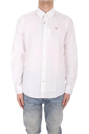 Barbour Skjorte, Herre, Hvid, XL, Bomuld, Herreskjorte med ikonisk logo