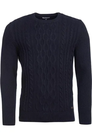 Barbour Strik, Herre, Blå, 2XL, Uld, Rundhalset Strik