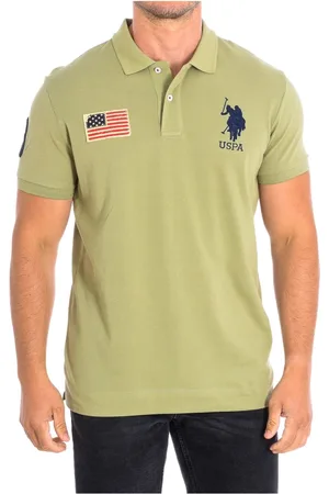 U.S. Polo Assn. Top, Herre, Grøn, M, Bomuld, Polo Bluser
