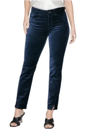 Paige Jeans, Dame, Blå, W27, Højtaljede jeans i ret pasform