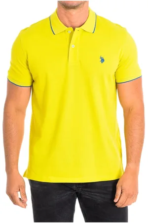 U.S. Polo Assn. Top, Herre, Gul, M, Bomuld, Polo Bluser