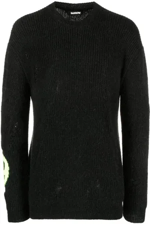 BARROW Strik, Herre, Sort, XS, Uld, Stilfuld Rundhalset Pullover