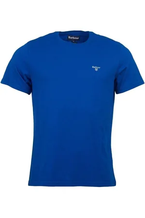 Barbour Top, Herre, Blå, XL, Bomuld, Afslappet bomuld T-shirt til mænd