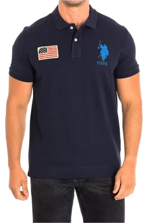 U.S. Polo Assn. Top, Herre, Blå, S, Bomuld, Polo Bluser