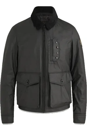Belstaff Jakke, Herre, Sort, 2XL, Bomuld, Sort Range Jakke med Shearling Trim