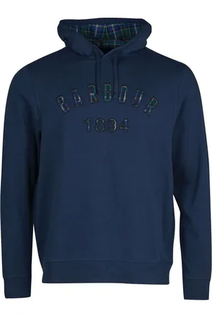Barbour Sweathshirts & Hoodies, Herre, Blå, XL, Bomuld, Affiliate Popover Hoodie - Varm og Behagelig
