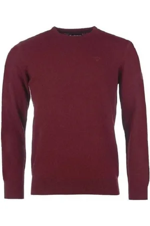 Barbour Strik, Herre, Rød, 3XL, Uld, Klassisk Lambwool Crewneck Sweater