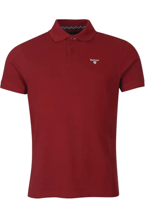 Barbour Top, Herre, Rød, XL, Bomuld, Tartan Pique Polo Shirt