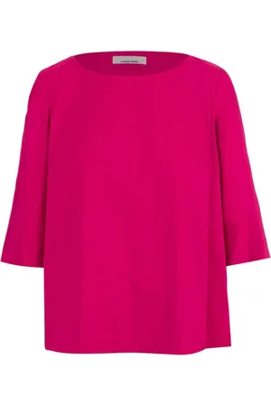 LIVIANA CONTI Bluser & Skjorter, Dame, Lyserød, S, Bomuld, Fuchsia Poplin Stretch Bluse