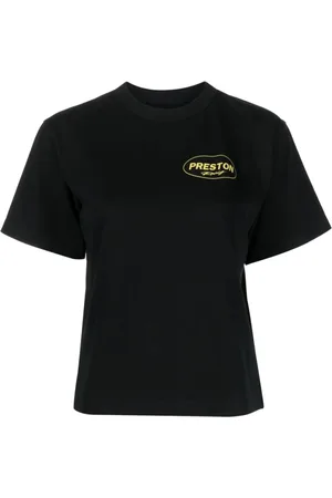Heron Preston Top, Dame, Sort, M, Bomuld, Racing Logo-Print T-shirt