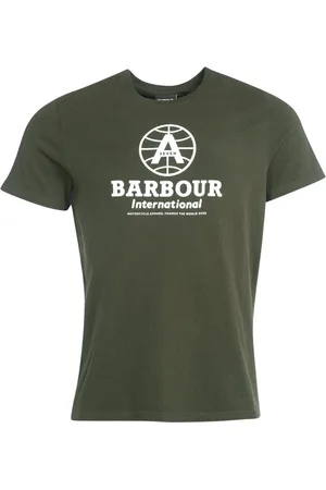 Barbour Top, Herre, Grøn, XL, A7 Biker Grafisk T-shirt