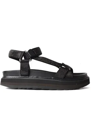 Ash Sko, Dame, Sort, 39 EU, Satin, Sommerstil Flade Sandaler
