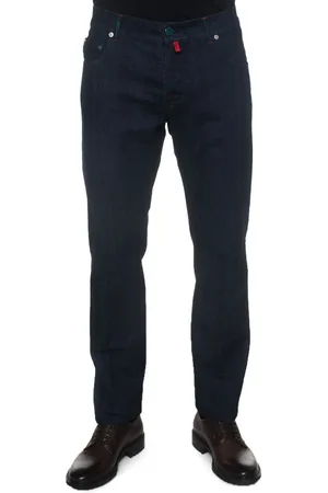 Kiton Jeans, Herre, Blå, W40, Denim, Slim-Fit Denim Jeans