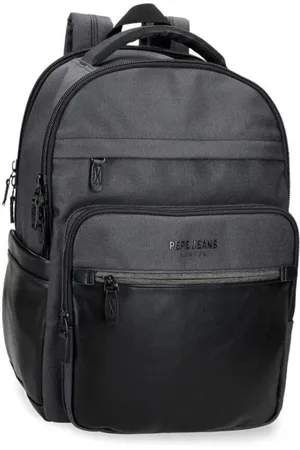 Pepe Jeans Taske, unisex, Grå, ONE SIZE, Bomuld, Grå Rygsæk med Laptop og Tablet Rum