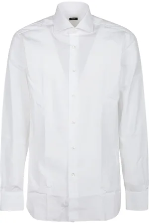 BARBA Skjorte, Herre, Hvid, 3XL, Uld, Hvid Hals Skjorte