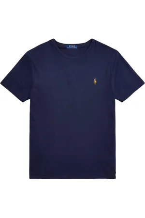 Ralph Lauren Top, Herre, Blå, XL, Bomuld, Beige Regular Fit T-shirt