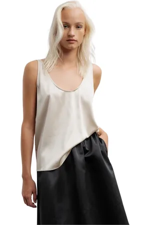 Ahlvar Gallery Top, Dame, , M, Satin, Shiro satin tank creme