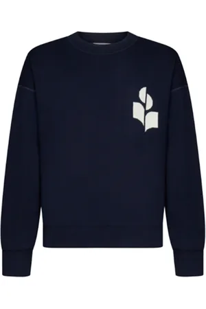 Isabel Marant Sweathshirts & Hoodies, Herre, Blå, S, Bomuld, Mørkeblå Atley Pullover