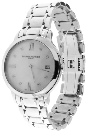 Baume et Mercier Tilbehør, Dame, Grå, ONE SIZE, Uld, Classima 31mm Kvartsur med Diamant Skive