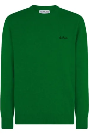 MC2 SAINT BARTH Sweathshirts & Hoodies, Herre, Grøn, XL, Heron Sweater med Grøn Broderi