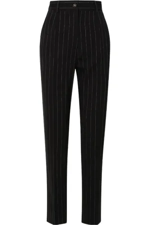 Dolce & Gabbana Bukser, Dame, Brun, XS, Diplomatisk Stribet Bukser