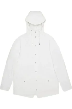 Rains Jakke, Dame, Hvid, L, Polyester, Moderne Unisex Vandtæt Jakke