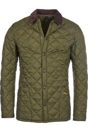 Barbour Jakke, Herre, Grøn, 2XL, Nylon, Heritage Liddesdale Quiltet Herrejakke