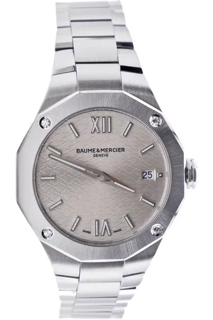 Baume et Mercier Tilbehør, Dame, Grå, ONE SIZE, Uld, Riviera 10614 Kvartsur