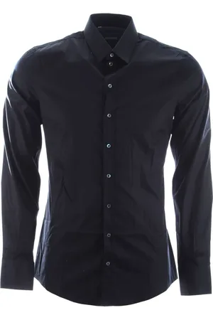 Dolce & Gabbana Skjorte, Herre, Sort, 4XS, Bomuld, Herreskjorte med lange ærmer fra Sicilia Collection
