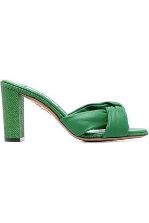 Aquazzura Sko, Dame, Grøn, 36 1/2 EU, Uld, Sandaler