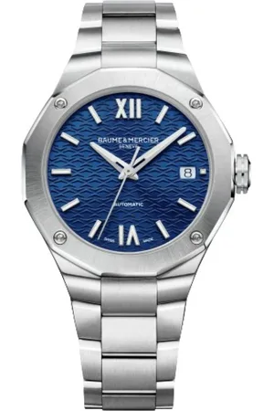 Baume et Mercier Tilbehør, Dame, Blå, ONE SIZE, Uld, Riviera 10679 Automatisk Stålur