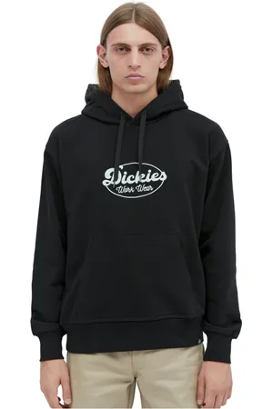 Dickies Sweathshirts & Hoodies, Herre, Sort, S, Uld, Gridley Hoodie - Stilfuld og Behagelig