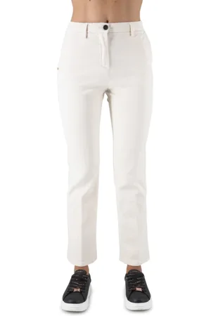 White Sand Bukser, Dame, Hvid, 2XS, Uld, Dame Pantalone - Stilfuld og Behagelig