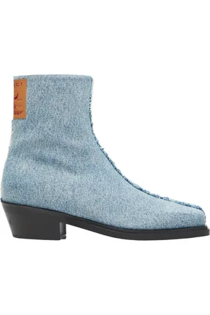 Y / PROJECT Sko, Herre, Blå, 40 EU, Denim, Denim Ankelstøvler