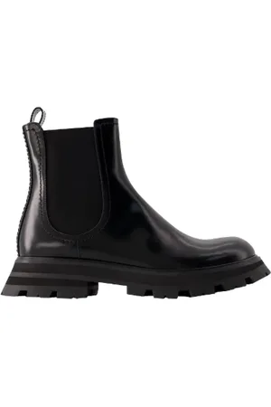Alexander McQueen Sko, Dame, Sort, 36 EU, Læder, Sorte Læder Chelsea Støvler