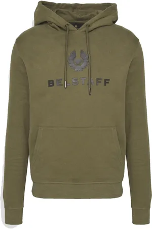 Belstaff Sweathshirts & Hoodies, Herre, Grøn, S, Bomuld, Signature Sweatshirt Hoodie i True Olive-S