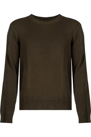 Les Hommes Strik, Herre, Grøn, M, Bomuld, Enkel Rund Hals Sweater