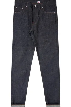 Edwin Jeans, Herre, Blå, W30 L32, Bomuld, Mørk Indigo Slim Tapered Selvage Jeans