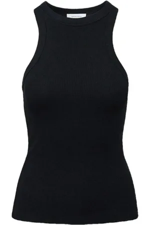 ANINE BING Top, Dame, Sort, M, Bomuld, Ærmeløse toppe