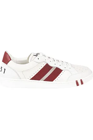 Bally Sko, Herre, Hvid, 41 EU, Læder, Lædersneakers med logo sål