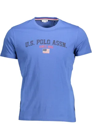 U.S. Polo Assn. Top, Herre, Blå, M, Bomuld, T-shirt med logo print