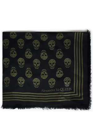 Alexander McQueen Tilbehør, Herre, Sort, ONE SIZE, Læder, Sorte Tørklæder fra