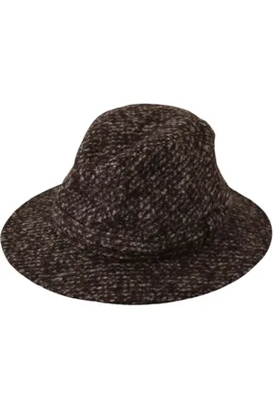 Dolce & Gabbana Tilbehør, Dame, Grå, 59 CM, Tweed, Grå Melange Tekstureret Tweed Hat