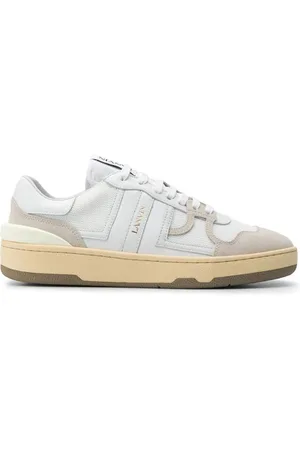 Lanvin Sko, Dame, Hvid, 40 EU, Uld, Grafiske Lav-Top Clay Sneakers