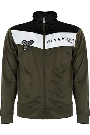 John Richmond Sweathshirts & Hoodies, Herre, Sort, XL, Sporty Zip-Up Sweater