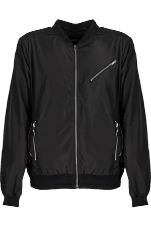 Les Hommes Sweathshirts & Hoodies, Herre, Sort, 2XL, Uld, Herre Bomberjakke med Lynlås
